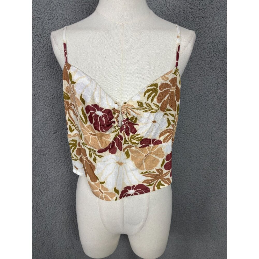 Volcom Juniors' Women's Day in Parrotise Printed Sleeveless Top Multi XXL NWT's